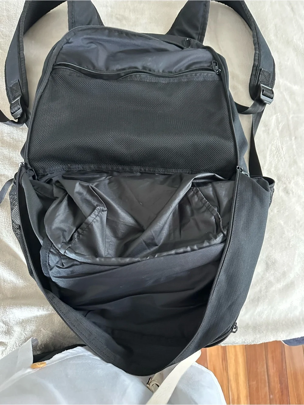 Nike Black Backpack with White Swoosh